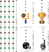 Football Party Decorations Star Circle Dot Football Helmet Goalpost