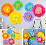 Giegxin 6 Pcs Colorful/Pink/White/Pastel/Rose Red/Orange Giant Paper