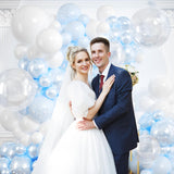 Blue Balloon Arch Kit 177Pcs Blue and White Balloon Arch Kit with