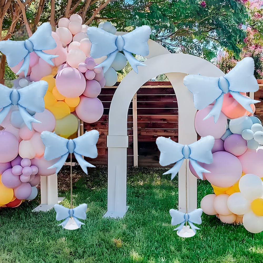 4pcs Jumbo Oversized Ribbon Balloons Coquette Bow Balloons Bow Party