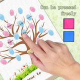 Gender Reveal Decorations Fingerprint Tree Canvas Paintings Decor