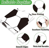 100 Pcs Soccer Party Plates and Napkins Set Sports Birthday Party