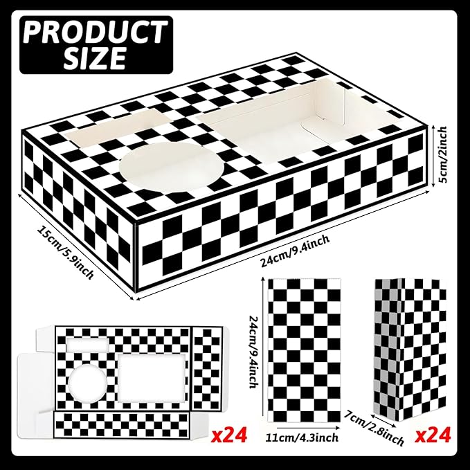 48Pcs Movie Night Supplies 24 Movie Theater Snack Trays with 24