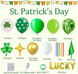 St Patrick's Day Balloon Arch Garland Kit With Green Lucky Shamrock