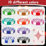 16 PCS Casino Theme Party Decor 9 Inch Poker Chip Casino Decor Box