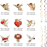 Valentine's Cupid Party Streamers 48 PCS Romantic Hanging Swirl