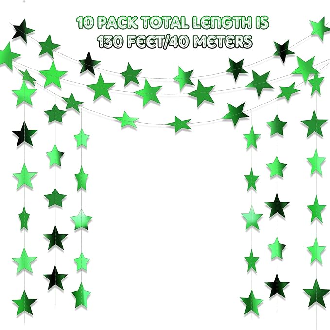 Patelai Glitter Star Garland Banner 2026 Graduation Decor 130 Feet #12