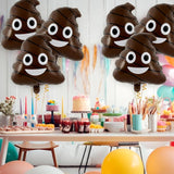 6 Pcs Funny Poop Balloons,22 Inch Poo Aluminum Foil Balloon,Prank