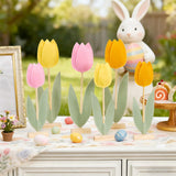 Paper Jazz 6 Pcs Tulip Centerpiece for Table Spring Felt Tulip