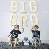 40 Inch Beige Big Bro Balloons Letter, Large Cream White Sand Big Bro