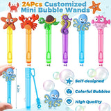 Under the Sea Party Favors 24Pcs Self designed Mini Bubble Wands for