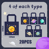 20 PCS Outer Space Party Favor Bags Space Gift Bags Treat