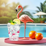 50 Pcs Flamingo Cups Bulk Hawaiian Luau Party Favor 12 oz Disposable