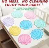 60Pcs Pastel Seashell Paper Plates Mermaid Birthday Party Supplies