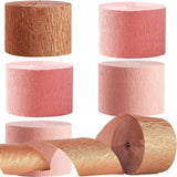 We Moment Rose Gold Pink and Dusty Pink Crepe Paper Streamers 1.8
