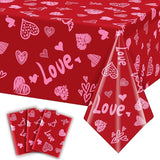 3 Pack Valentine's Day Tablecloth Valentines Table Cloth 54x128inch