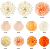 Orange Beige Fal Boho Birthday Party Decorations 21pcs Autumn One