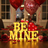 Honoson 7 Pcs Valentines Day Decoration, Be Mine Light up Sign