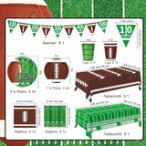 Football Party Supplies Kit Serve 24 Includes Dinner Plates Dessert