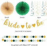 Sage Green Champagne Gold Bachelorette Party Decorations 21pcs Baby