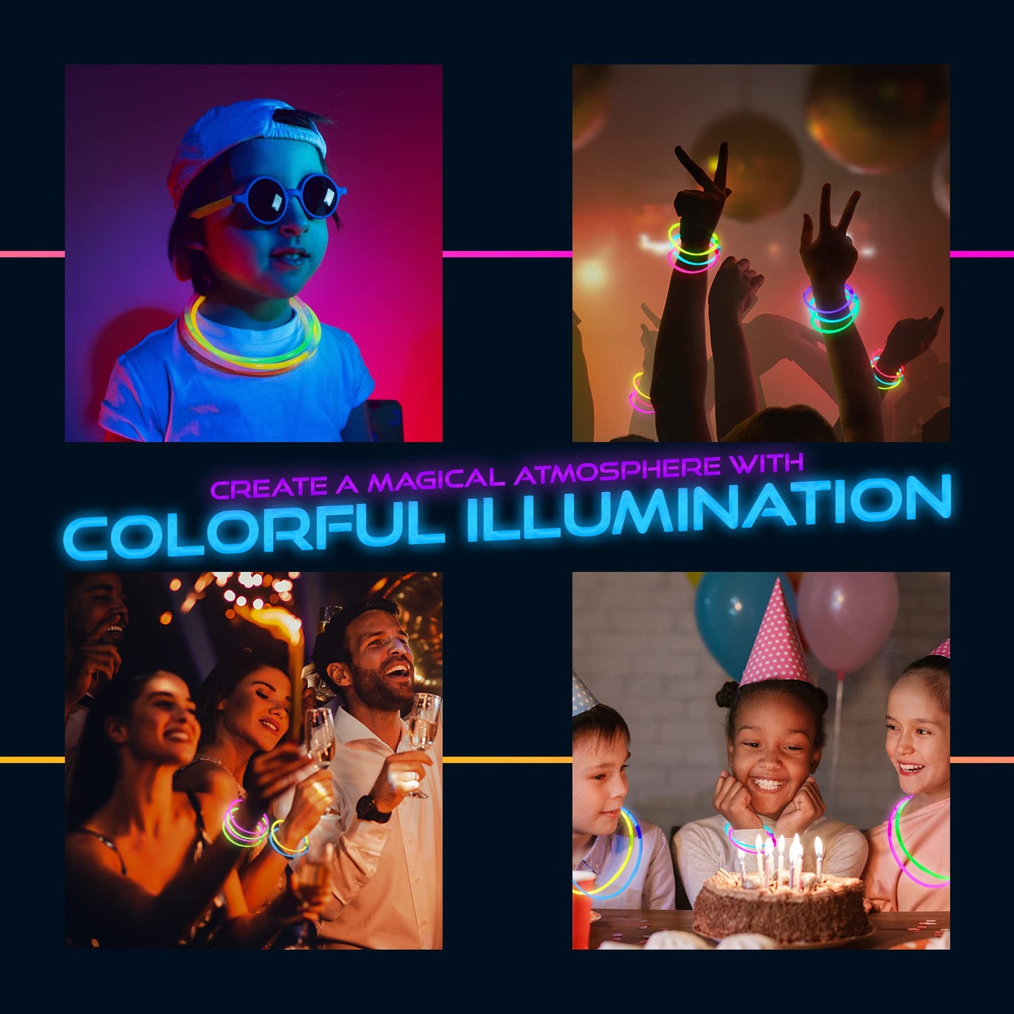 240 Glow Sticks Halloween Party Pack – Glow Activities For Families –