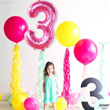 KatchOn, Giant Hot Pink Number 3 Balloon - 40 Inch | Number 3 Foil