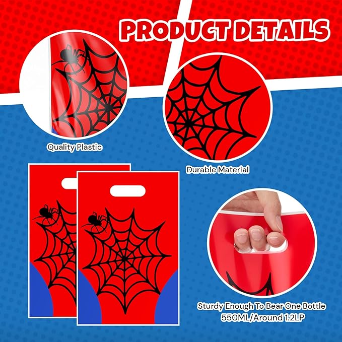 Eccliy 30 Pcs Spider Theme Party Favor Bags Spider Wed Goodie Cookie