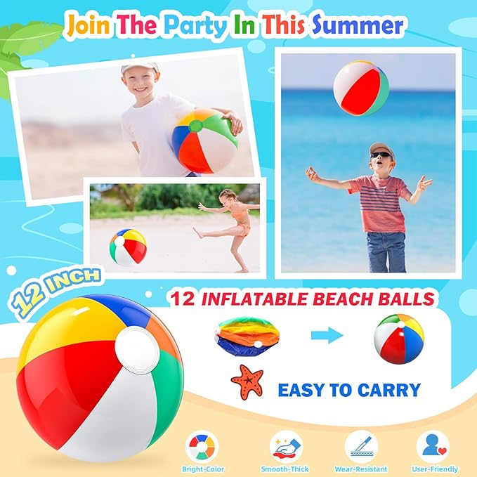 INNOCHEER Pool Party Favors Beach Party Favors for Kids 3-4-5-8-12,