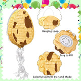 Lenwen Dinosaur Easter Egg Piñata 16 x 12 x 3 in Pull String Easter