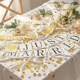 Wedding Banner Just Married Party Decorations Heart Streamers