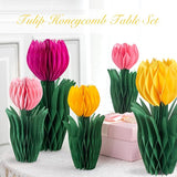 PAPER JAZZ 8 PCS Tulip Flower Centerpieces for Tables Spring Party