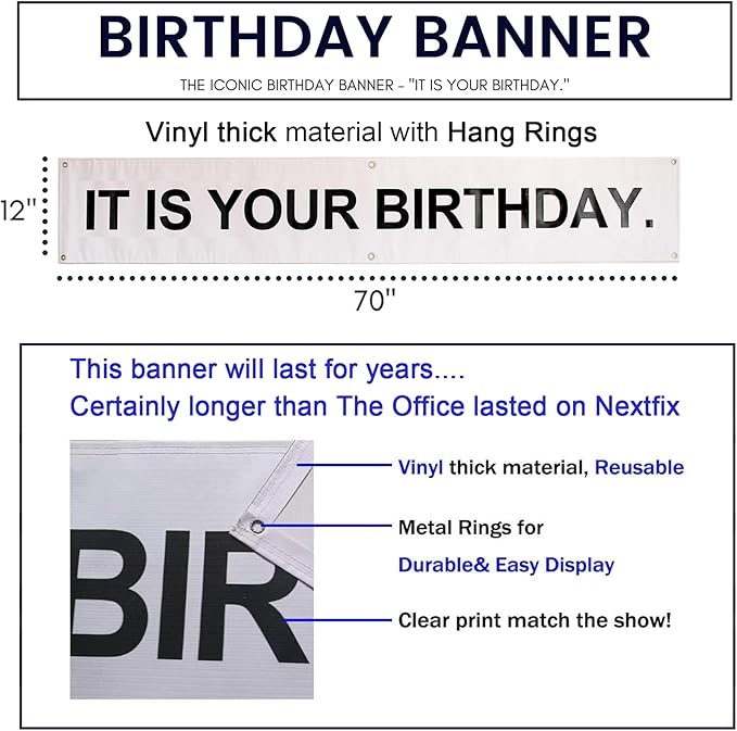It is Your Birthday Banner, The Office Dwight Theme Husband Boyfriend