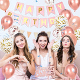 25th Happy Birthday Party Decorations Rose Gold Birthday Decorations
