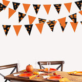 32Ft Orange Black Halloween Party Decorations Spider Skull Bats