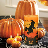 Halloween Flameless Flickering LED Candles with 6 Hour Timer Battery