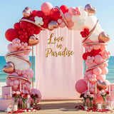 137 Pcs Valentines Day Balloon Arch Kit Red Pink White Matte Latex &