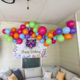 Neon Balloon Arch Garland Kit, Colorful Rainbow 70s 80s 90s Theme