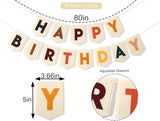 Boho Felt Happy Birthday Banner Bohemian Birthday Party Decorations