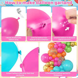 Amandir 153pcs Tropical Balloons Arch Garland Arch Kit, Different