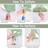 Sage Green 1 Balloons, 40 Inch Giant Olive Green Helium Foil Number