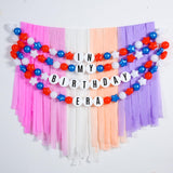 DIY Giant Friendship Bracelet Birthday Garland Kit with Letters Ball