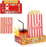 45 Pcs Movie Night Snack Tray with Popcorn Bags Movie Night Supplies