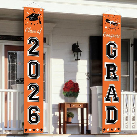 DAZONGE 2026 Graduation Party Decorations Orange and Black - Congrats