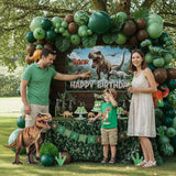 Dinosaur Birthday Party Decorations with Dinosaur backdrop Hunter