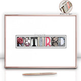 Framed Retirement Decorations Guest Book for Womens 12 x16 Rose Gold