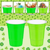 120 Pcs st. patrick's Day Plastic Cups Green Disposable Plastic Cups