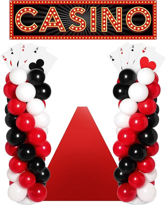 138 Pcs Casino Theme Party Decorations Set 8 Jumbo Poker Cards
