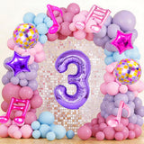 9Pcs Kpop Birthday Decorations - Kpop Music Balloons Hot Pink Mus 3