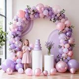 Pastel Pink and Purple Balloons, Princess Pearl Light Pink Purple