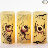 Halloween Flameless Flickering Candles with Timer Battery Operated